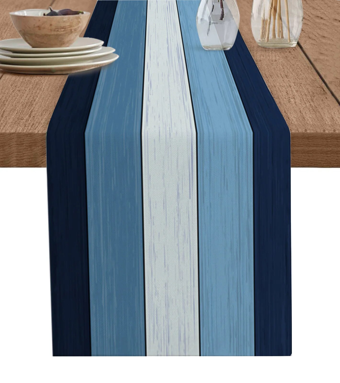 Vintage Farm Barn Blue Gradient Table Runner Wedding Party Events