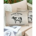 thumbnail image 1 of Vintage Farm Cow Animal Outdoor Pillow Covers Set of 2,Decorative Waterproof Throw Pillow Case,Rustic Black Cattle Cotton Linen Soft Cozy Cushion Pillowcases, 1 of 7