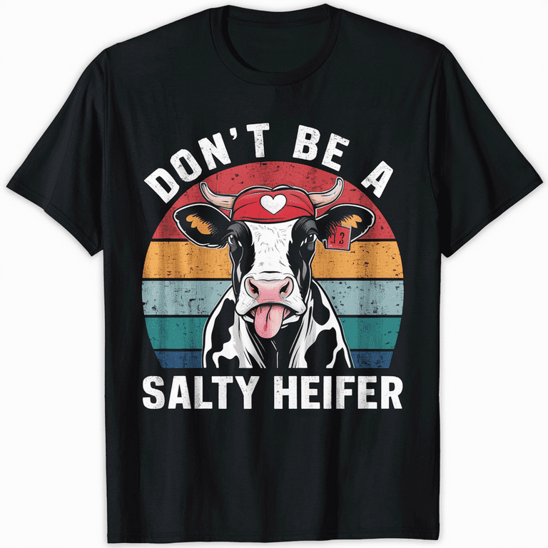 Funny Cow Lover Gift Shirt - Don't Be A Salty Heifer T-Shirt Funny Cow Lover Gift Shirt - Don't Be A Salty Heifer T-Shirt