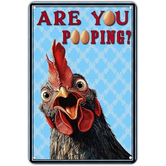Vintage Farm Fresh Eggs Chicken Coop Metal Sign Funny Fresh Eggs Sale Here Farm Tin Poster Outdoor Farmers Market Wall Decor 12x8 Inch