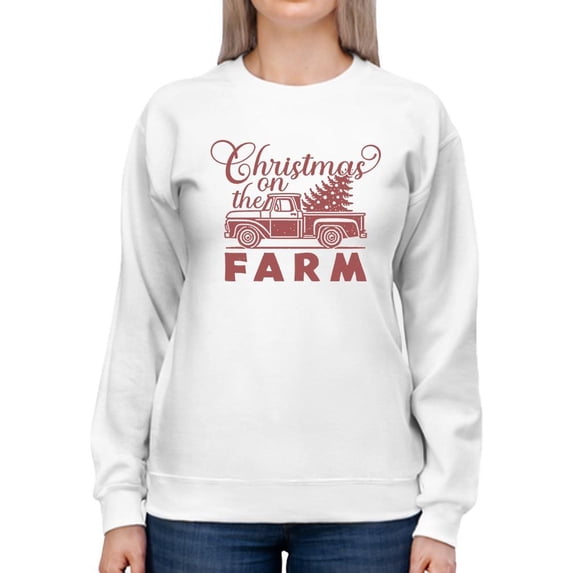 Vintage Farm Holiday Christmas Women's Sweatshirt