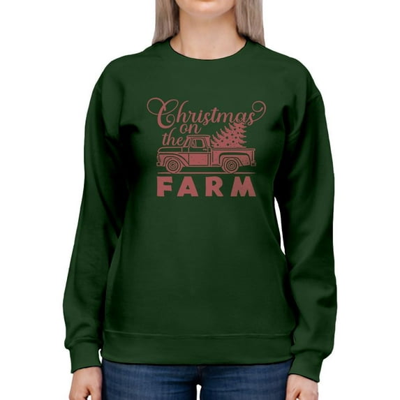 Vintage Farm Holiday Christmas Women's Sweatshirt