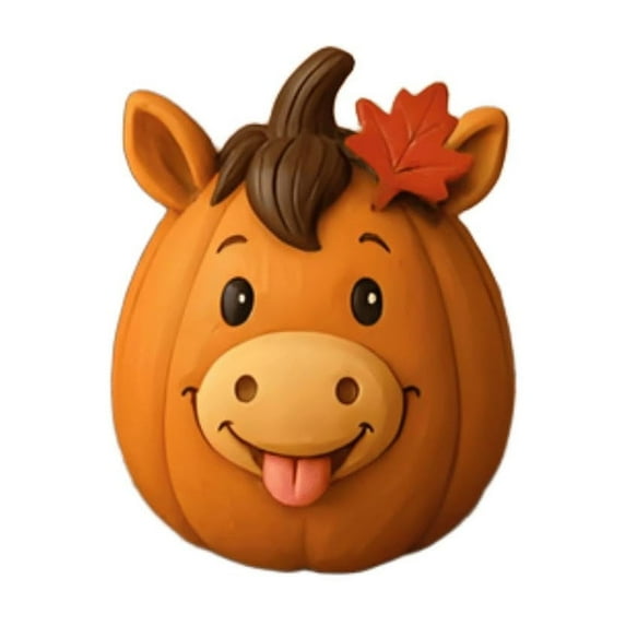 Vintage Farm Pumpkin Decorations - Resin Pumpkin Statue Cute Ornaments Suitable for Porch Garden Yard Indoor Tabletop (Cattle)