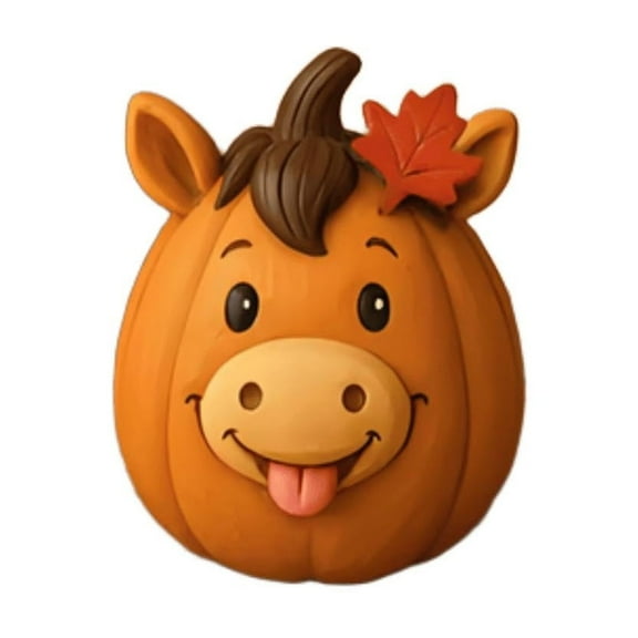 Vintage Farm Pumpkin Decorations - Resin Pumpkin Statue Cute Ornaments Suitable for Porch Garden Yard Indoor Tabletop (Cattle)