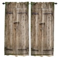 thumbnail image 1 of Ancient Wooden Door Curtains For Living Room Bedroom Window Treatment Home Decoration Drapes Kitchen Curtain, 1 of 7