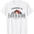 thumbnail image 1 of Vintage Farmer Christian T-Shirt Farming Is Faith In Action, 1 of 4