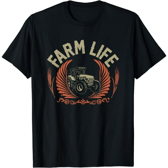 Vintage Farmer Shirt Men Tractor Gift Boys Farm Rancher T-Shirt