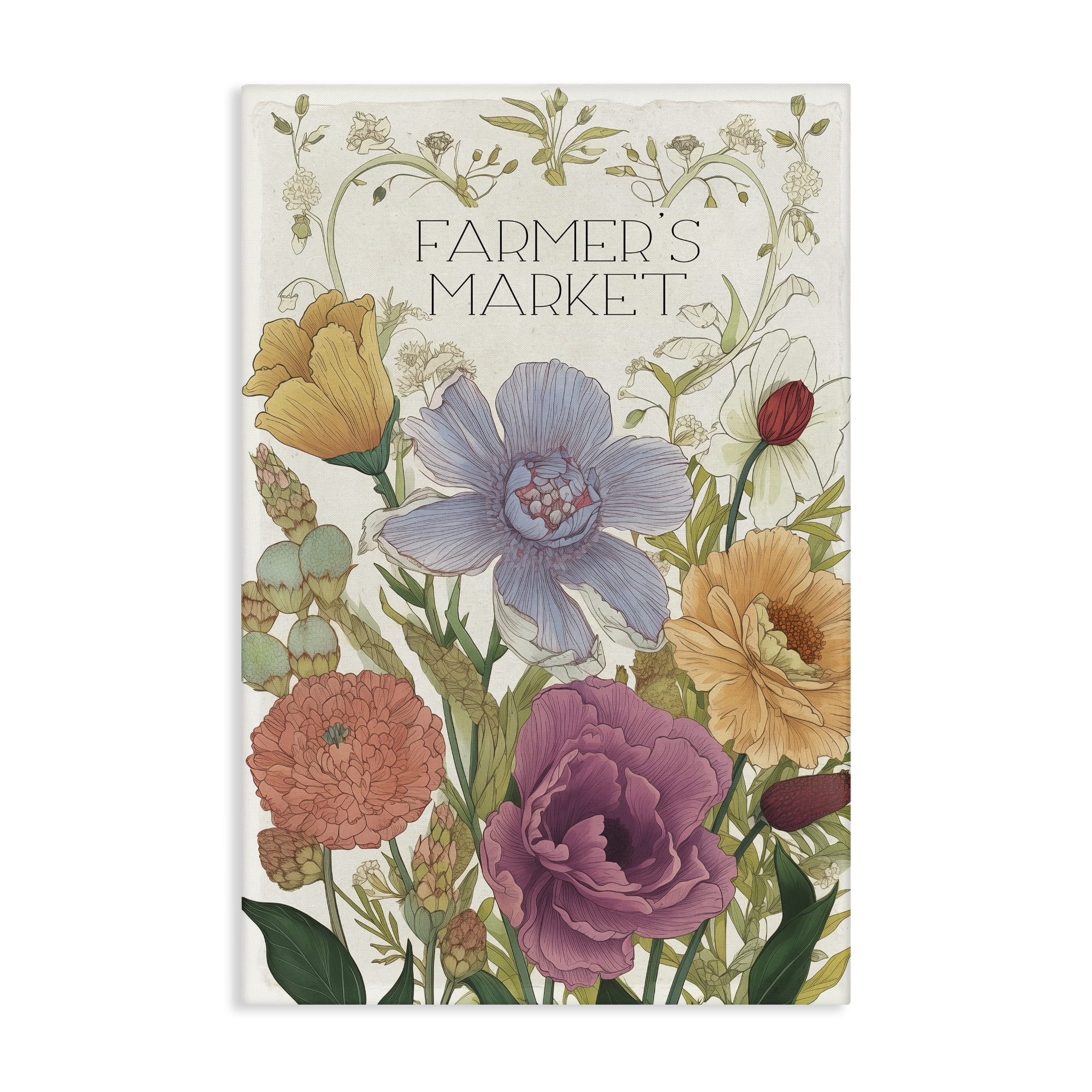 Vintage Farmer's Market Garden Canvas Wall Art, design by Sasha