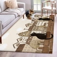 thumbnail image 1 of Vintage Farmhouse Area Rugs 3'x5', Washable Small Throw Rugs for Living Room Bedroom, Country Houses Cats Cloud Beige Indoor Outdoor Rug Non-Slip Low Pile Carpet Runner Reversible Floor Mats, 1 of 8