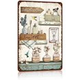 thumbnail image 1 of Vintage Farmhouse Bathroom Metal Tin Signs Rustic Flower Bathroom Decor Wall Art Country Bathroom Wall Decor 8X12 Inches, 1 of 10