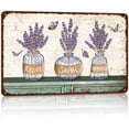 thumbnail image 1 of Vintage Farmhouse Bathroom Metal Tin Signs Rustic Flower Bathroom Decor Wall Art Country Bathroom Wall Decor 8X12 Inches, 1 of 5