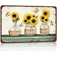thumbnail image 1 of Vintage Farmhouse Bathroom Metal Tin Signs Rustic Flower Bathroom Decor Wall Art Country Bathroom Wall Decor 8X12 Inches, 1 of 5