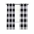 thumbnail image 1 of Vintage Farmhouse Blackout Curtains 63 Inches Long for Bedroom, Black and White Checkered Thermal Insulated Room Darkening Black Out Window Curtain Panels Grommet Drapes for Living Room, 1 of 8