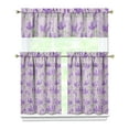 thumbnail image 1 of Vintage Farmhouse Curtains 36 Inch - 3 Panel Bohemian Wildflower Set with Rustic Floral Print, Rod Pocket Kitchen Drapes, 1 of 2
