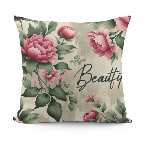 Vintage Farmhouse Flower Pillow Covers Retro Farmer's Market Truck Fresh Blooms Flower Farm Home Décor Throw Pillow Case Cushion Cover for Sofa