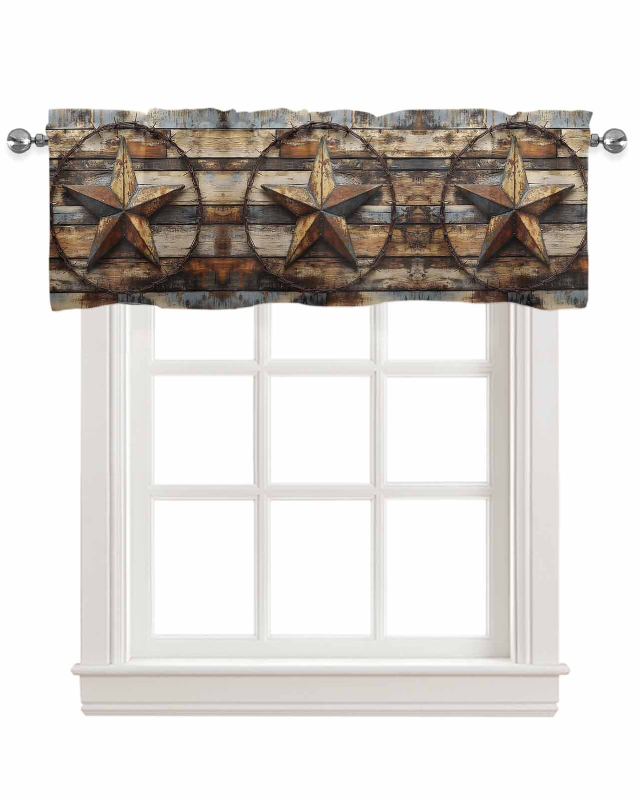 Vintage Farmhouse Kitchen Valances for Windows Farmhouse Linen Window ...