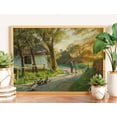Vintage Farmhouse Poster, Evening Sun, Country Landscape, Study Room ...