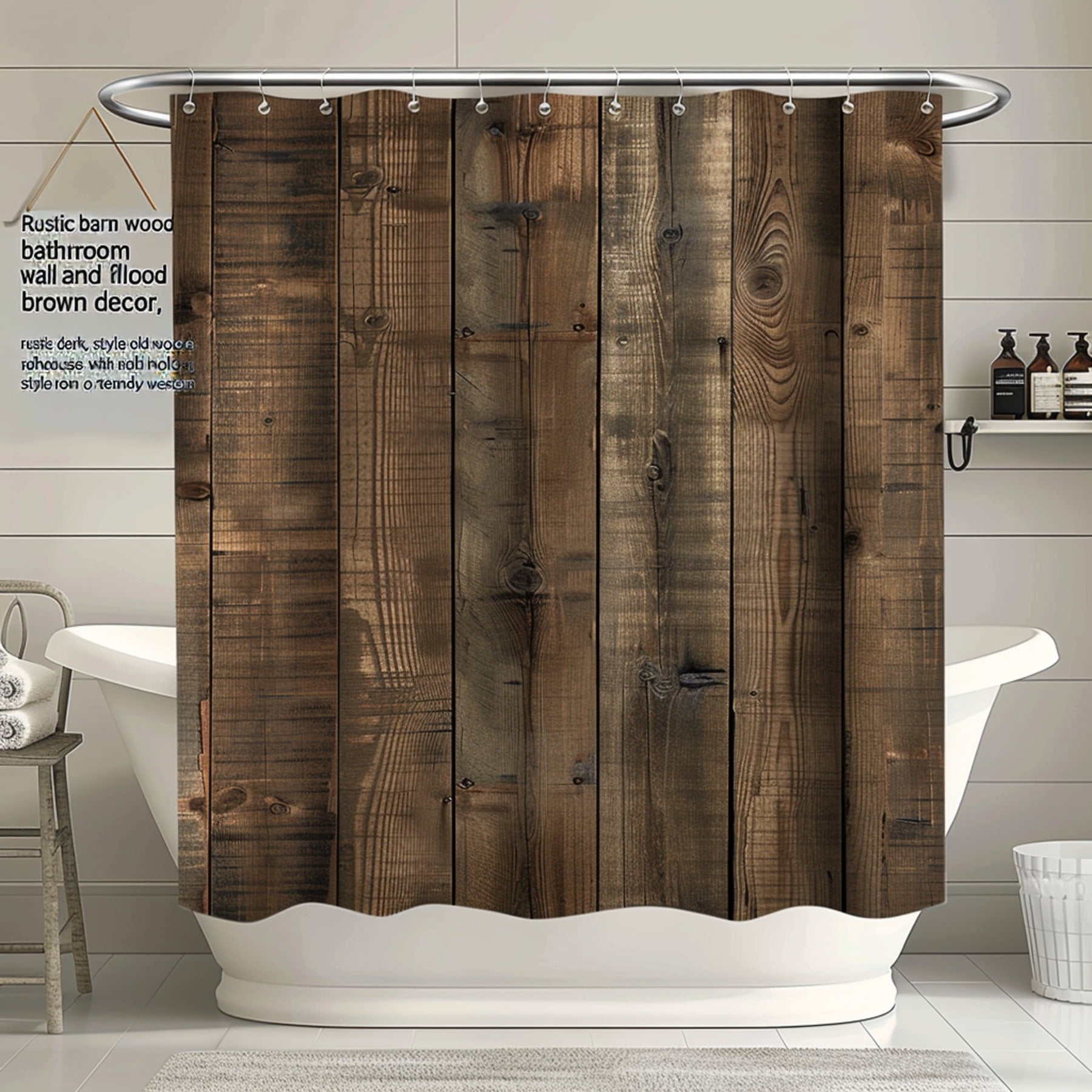 Vintage Farmhouse Rustic Shower Curtain: Transform Your Bathroom with ...