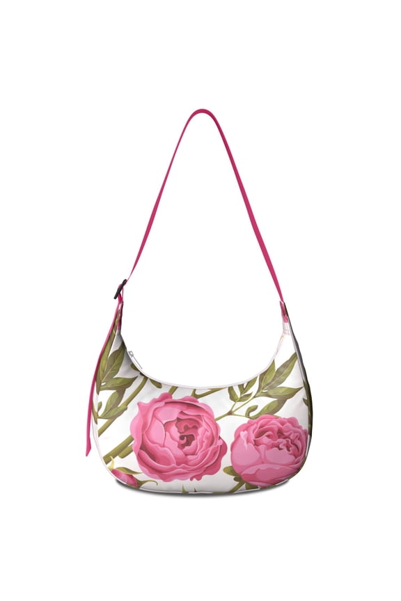 Vintage Farmhouse Style Floral Crossbody Bag for Women Rustic Botanical Garden Bloom Pattern Shoulder Purse Aesthetic Travel Bag for Outdoor Work