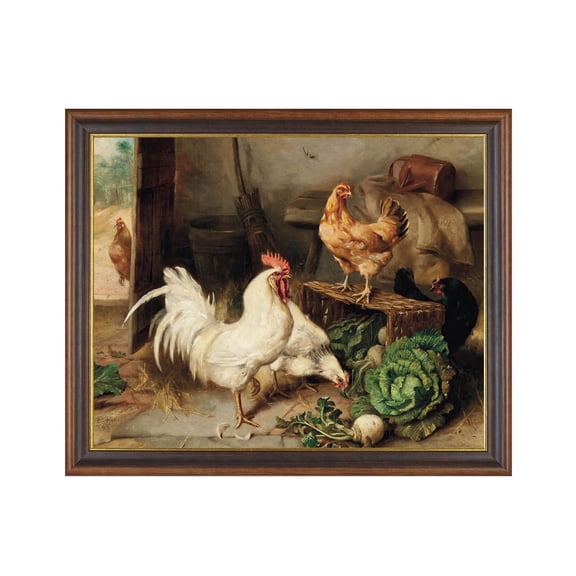 Vintage Farmyard Rooster Poster Rustic Kitchen Wall Art Unframed Paper Print