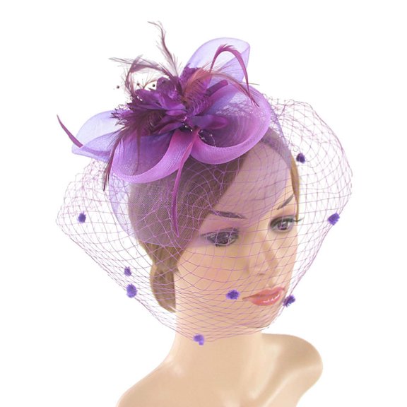 Vintage Fascinator Hat For Race Day Elegant Wedding Headpiece For Bride Performance Accessories Adjustable Headbands Wide Headbands for Women's Hair Men's Headbands Sports Sweat Band Headband for