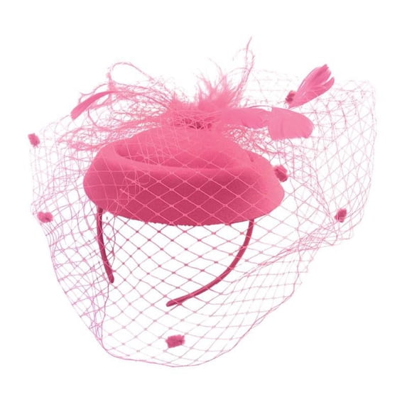 Vintage Fascinators Hats Handmade Headwear Cocktail Tea Party Hat Pillbox Hat Hair Clip with For Women Girls