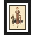 thumbnail image 1 of Vintage Fashion 13x18 Black Ornate Wood Framed with Double Matting Museum Art Print Titled - Outfit for a Day Trip, 1 of 4