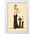 thumbnail image 1 of Vintage Fashion 13x18 White Modern Wood Framed Museum Art Print Titled - Eveningwear in Black and White, 1 of 4