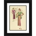 thumbnail image 1 of Vintage Fashion 17x24 Black Ornate Wood Framed with Double Matting Museum Art Print Titled - Modeles Originaur: Pastel Style, 1 of 4