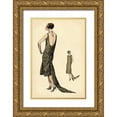 thumbnail image 1 of Vintage Fashion 17x24 Gold Ornate Wood Framed with Double Matting Museum Art Print Titled - In Pearls, 1 of 4