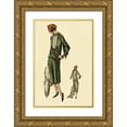 thumbnail image 1 of Vintage Fashion 17x24 Gold Ornate Wood Framed with Double Matting Museum Art Print Titled - With Stole, 1 of 4