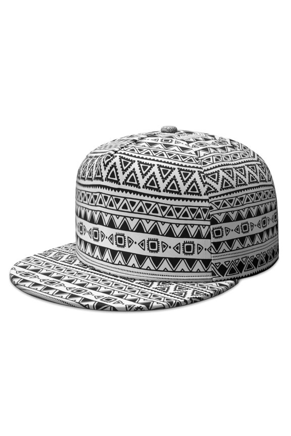 Vintage Fashion Baseball Cap - Abstract Artistic Print, Adjustable Flat Brim with Rustic Home Decor