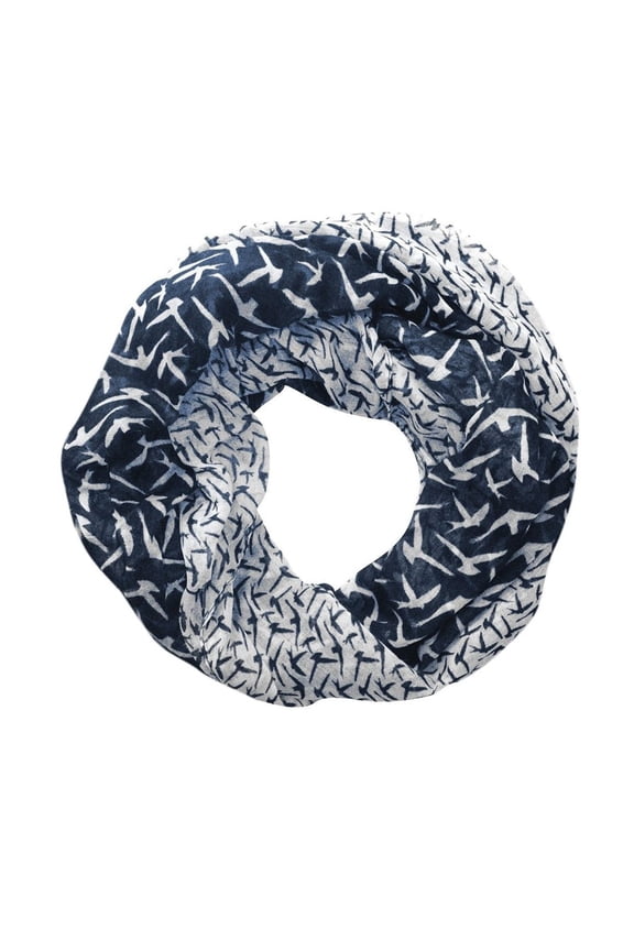 Vintage Fashion Funky Bird Print Infinity Loop Scarves