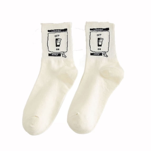 Vintage Fashion Funny For Men Warm Winter Harajuku Autumn Crew Socks Graffiti Cloud Female Hosiery Middle Tube Socks Cartoon Socks Women Socks A