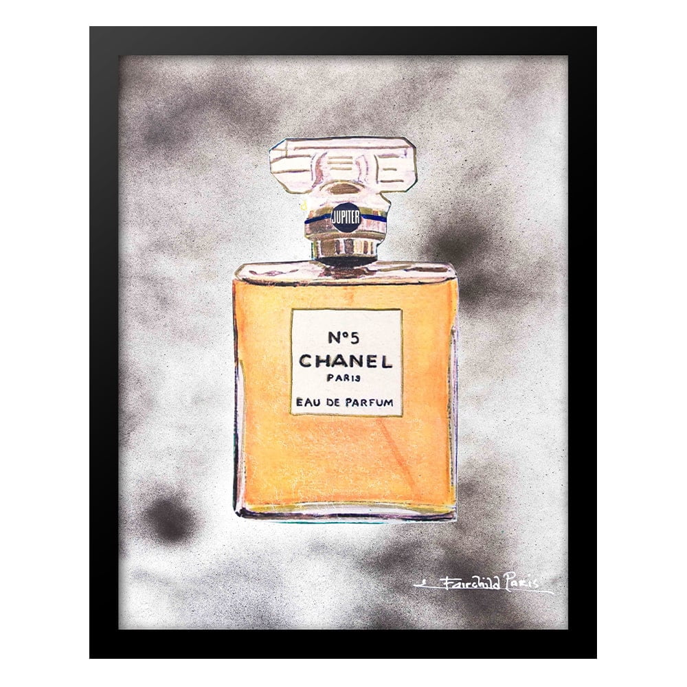 Vintage Fashion Glam Perfume Bottle - Framed Print