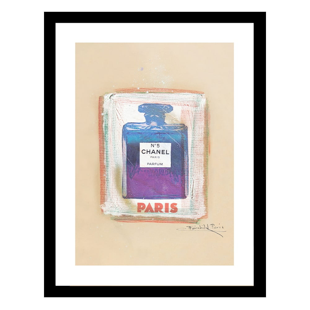Vintage Fashion Glam Perfume Bottle - Framed Print