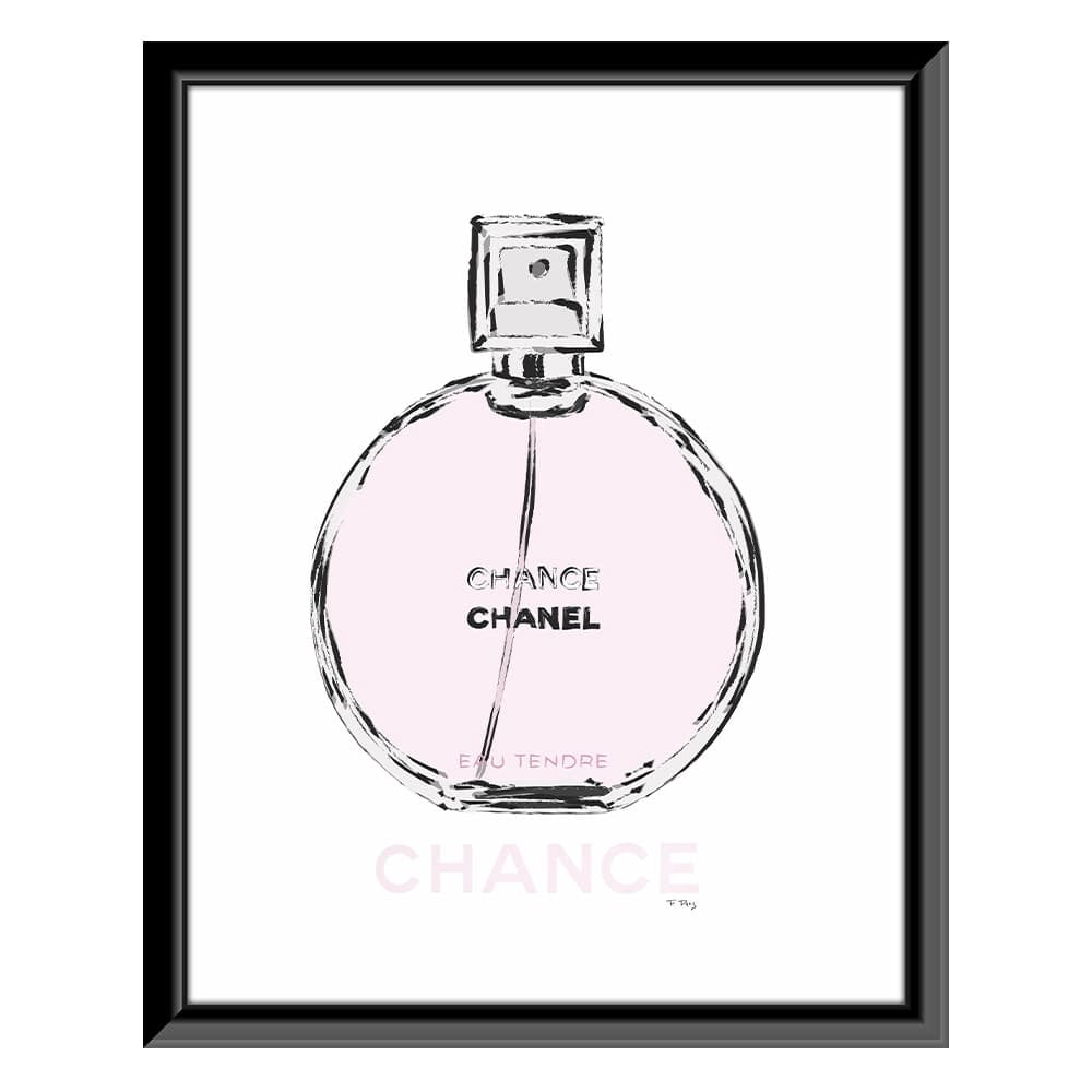 Vintage Fashion Glam Perfume Bottle - Framed Print