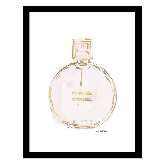 Vintage Fashion Glam Perfume Bottle - Framed Print