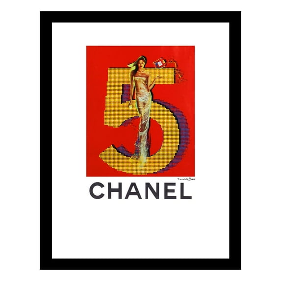 Vintage Fashion No5 Chic Framed Print