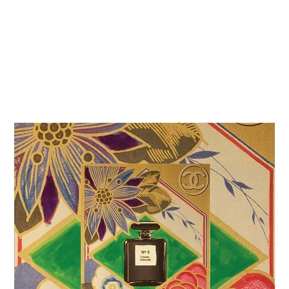 VINTAGE FASHION PERFUME BOTTLE - 14"x14" Canvas Artwork 14 x 14