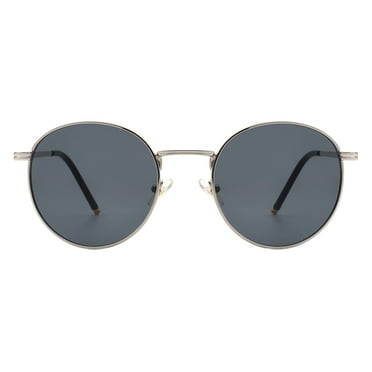 Vintage Fashion Round Sunglasses Quality Metal Frame Unisex UV 400 Silver