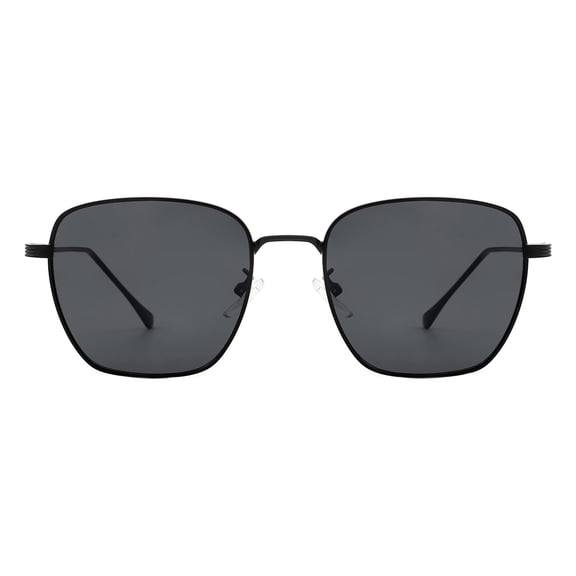 Vintage Fashion Square Sunglasses Quality Metal Frame Unisex UV 400 Black, Black
