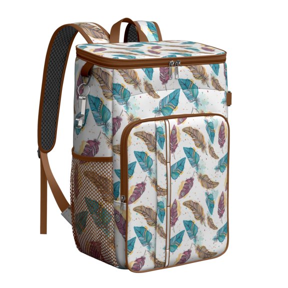 Vintage Fashion Tribal Patterns Cooler Backpack - 20L Insulated Leakproof Bag, Rustic Home Decor