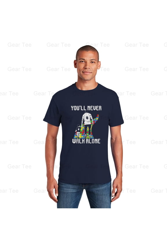 Vintage Father Son Family, Funny Autistic Kids Autism Dad, Awareness Gift, Love, Support T-Shirt Unisex, up to 5XL