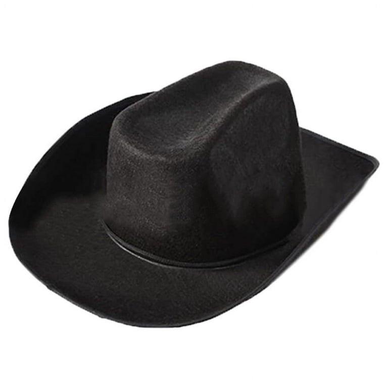 Vintage Fedora Hat Women Men Felt Cowboy Hats Solid Color Western