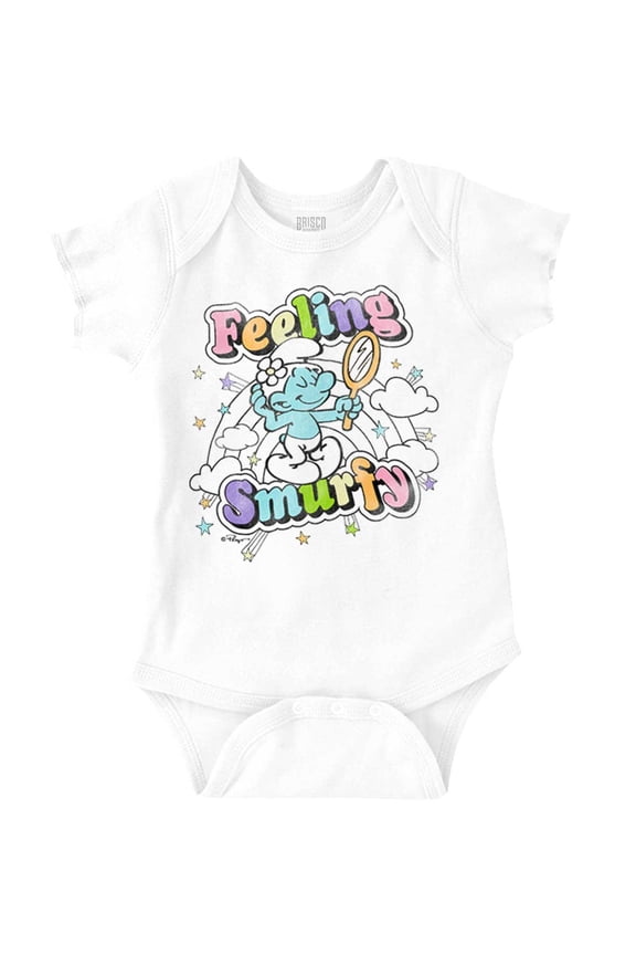 Vintage Feeling Smurfy Rainbow Bodysuit Jumper Girls Infant Baby Brisco Brands 18M