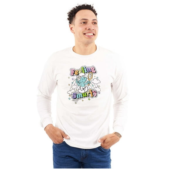 Vintage Feeling Smurfy Rainbow Women's Long Sleeve T Shirt Brisco Brands S