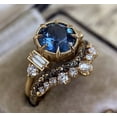 thumbnail image 1 of Vintage Female Oval Crystal Stone Ring Set Charm Gold Color Ring Luxury Geometry Rings For Women, 1 of 1