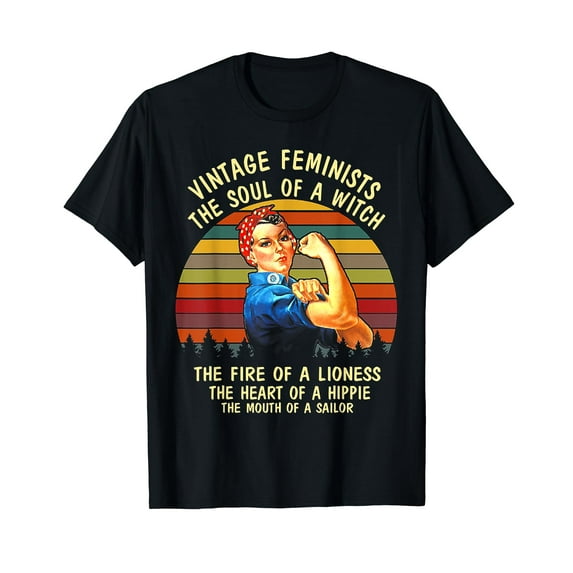 Vintage Feminists The Soul Of A Witch The Fire Of a Lioness T-Shirt