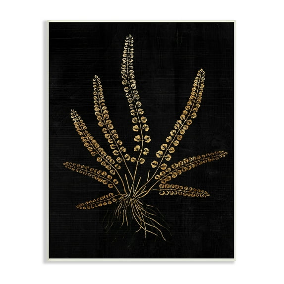 Vintage Fern Blades Rooted Forest Plant Illustration 10 in x 15 in Framed Painting Art Print, by Stupell Home Décor